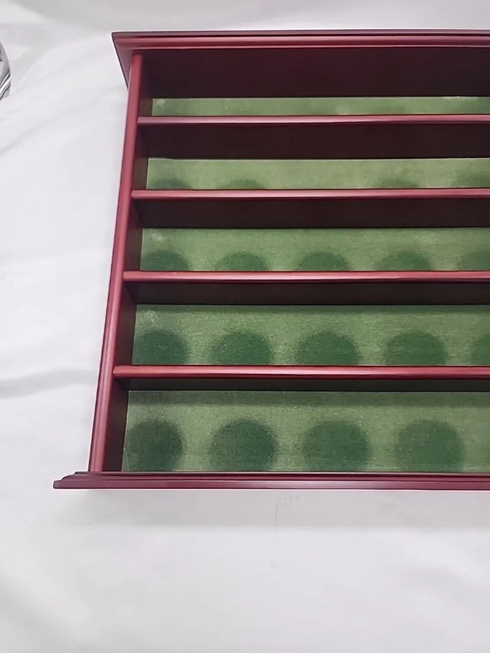 25 Gold Ball Wooden Wall Display Trinket Case 14